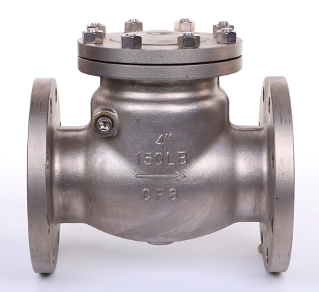 Cast Stainless Steel/Wcb/Ss API/JIS/DIN 150lb/10K/300lb Flange End Swing Check Valve