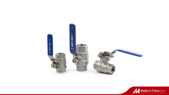 2PC Female/Male F/M Threaded/Screwed Lockable Ball Valve, Stainless Steel SS304/CF8 Full Bore Industrial Valve