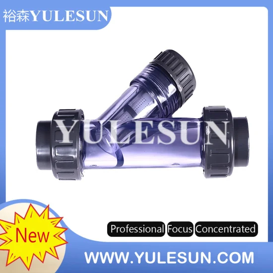 150 Psi Spare Parts PVC True Union Transparent Y-Strainer Filter